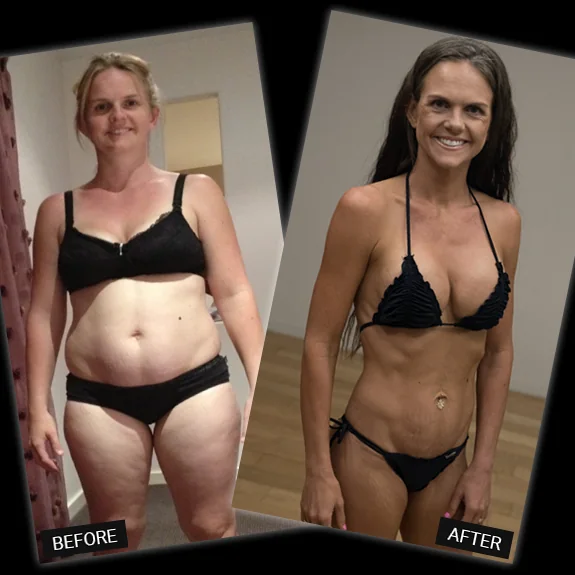 Sharny's own before-and-after transformation