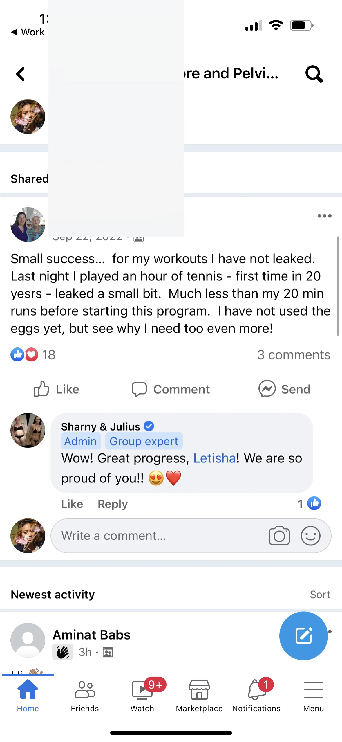 Specific proof: played tennis for first time in 20 years with dramatically reduced leaking compared to pre-program runs.